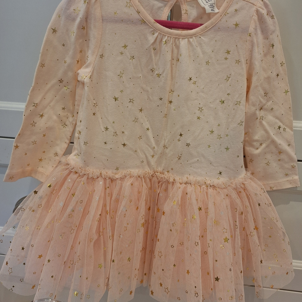 GAP Glittering Gold Star Peach Tutu Dress